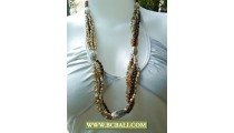 Bali Beads with Chain Necklace Layer